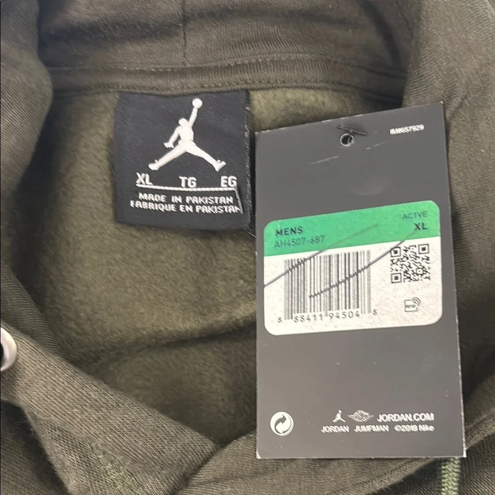 Jordan Olive Green Slam Dunk Hooded Sweatshirt- XL_ NWT